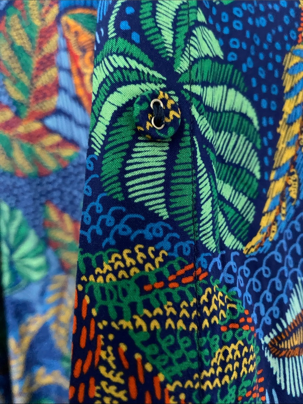 Johnny Was Blue Tropical Print Tunic Dress - Picture 4 of 5